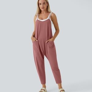 Ankle Length casual loose Tapered jumpsuit with pockets HALARA